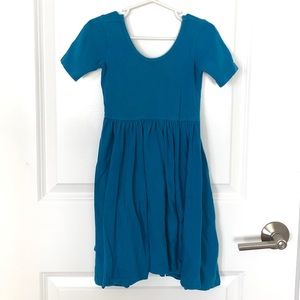 Alice + Ames Short Sleeve Ballet Dress, Turquoise Blue, size 5